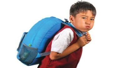 صورة الطريقة الخاطئة لحمل الشنطة المدرسية تؤثر على صحة طفلك