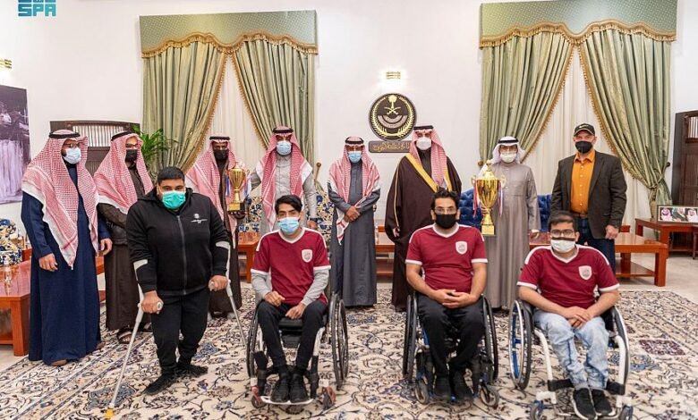 الأمير فيصل بن نواف يشيد بإنجازات نادي الجوف لذوي الإعاقة وتميزه في المنافسات الرياضية